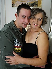 Horny mature lady playing with her younger lover