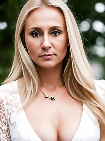 English dame is posing nude