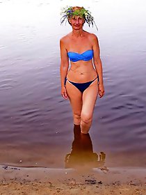 With a garland made of water