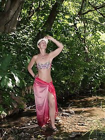 In riverbed little river Sherbikha