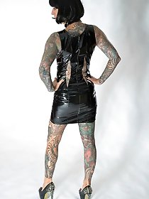 Old dame is covered with jizz