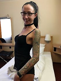 Full frilly body with stockings and suspenders