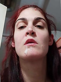 The woman who enjoys having semen on her face
