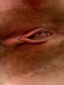 A French lady is coated in semen