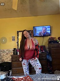 Slender mature cutie puts on provocative panties