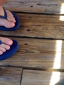 My girls feet in various scenarios and sandals